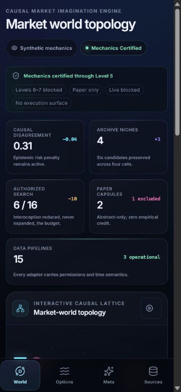 Jester Observatory responsive mobile interface